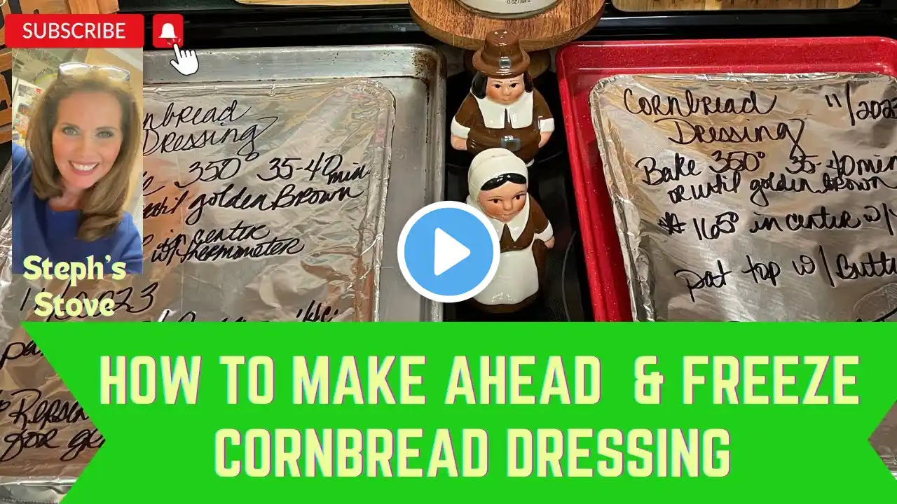 How to Make Ahead and Freeze Southern Cornbread Dressing for the Holidays-Steph’s Stove