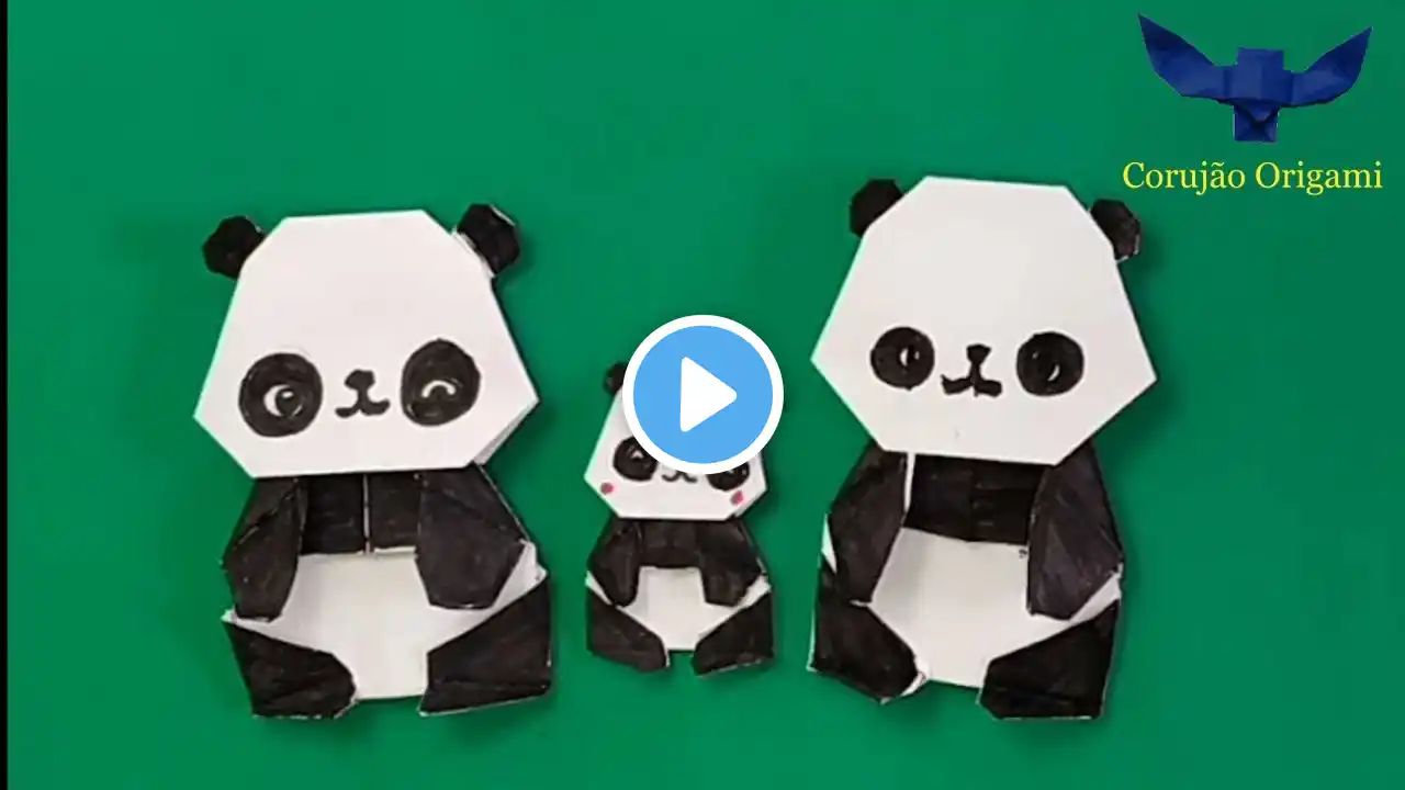 Como fazer Origami PANDA rápido e fácil - tutoriais - DIY