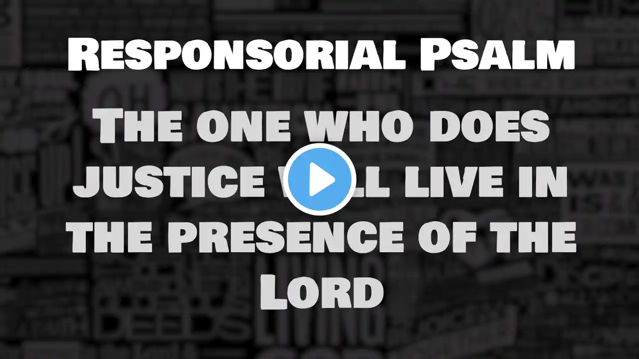 [CANTOR] 22nd Sunday in Ordinary Time (Respond & Acclaim) | August 29, 2021