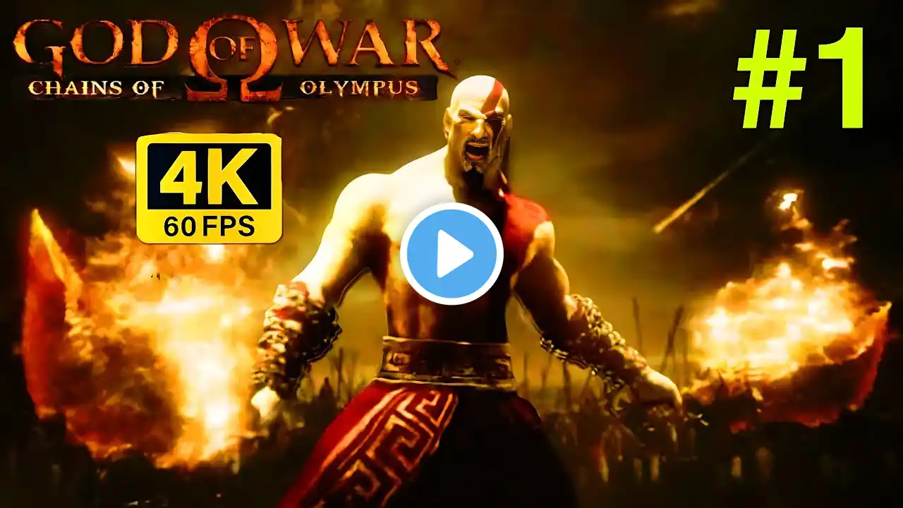 GOD OF WAR CHAINS OF OLYMPUS Gameplay Walkthrough Part 1 Full Game [4K 60FPS] No Commentary