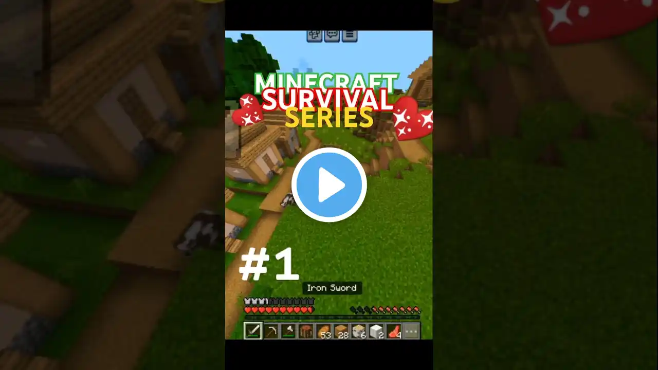 MINECRAFT PE 🔥  Survival Series in Hindi Ep 1 | Made a Stater Base & Iron Armor