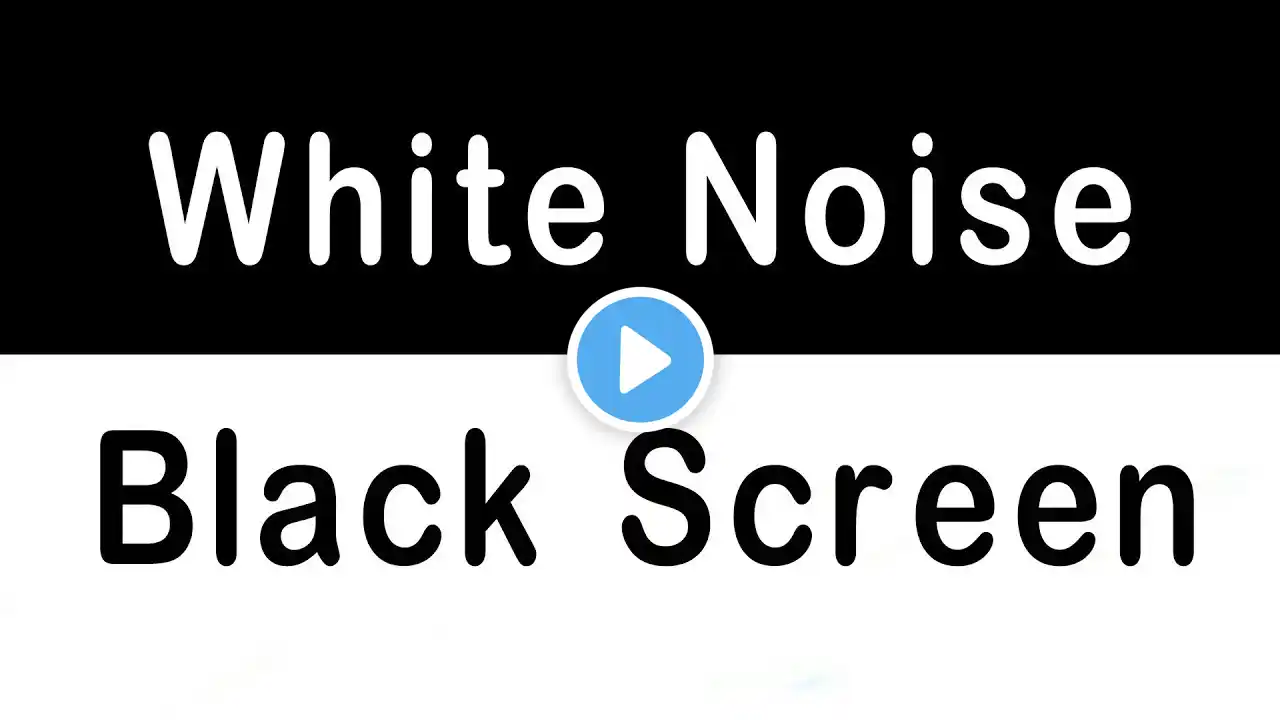 Soothing White Noise Black Screen for Stress Relief | 10 Hours of Peaceful Sound