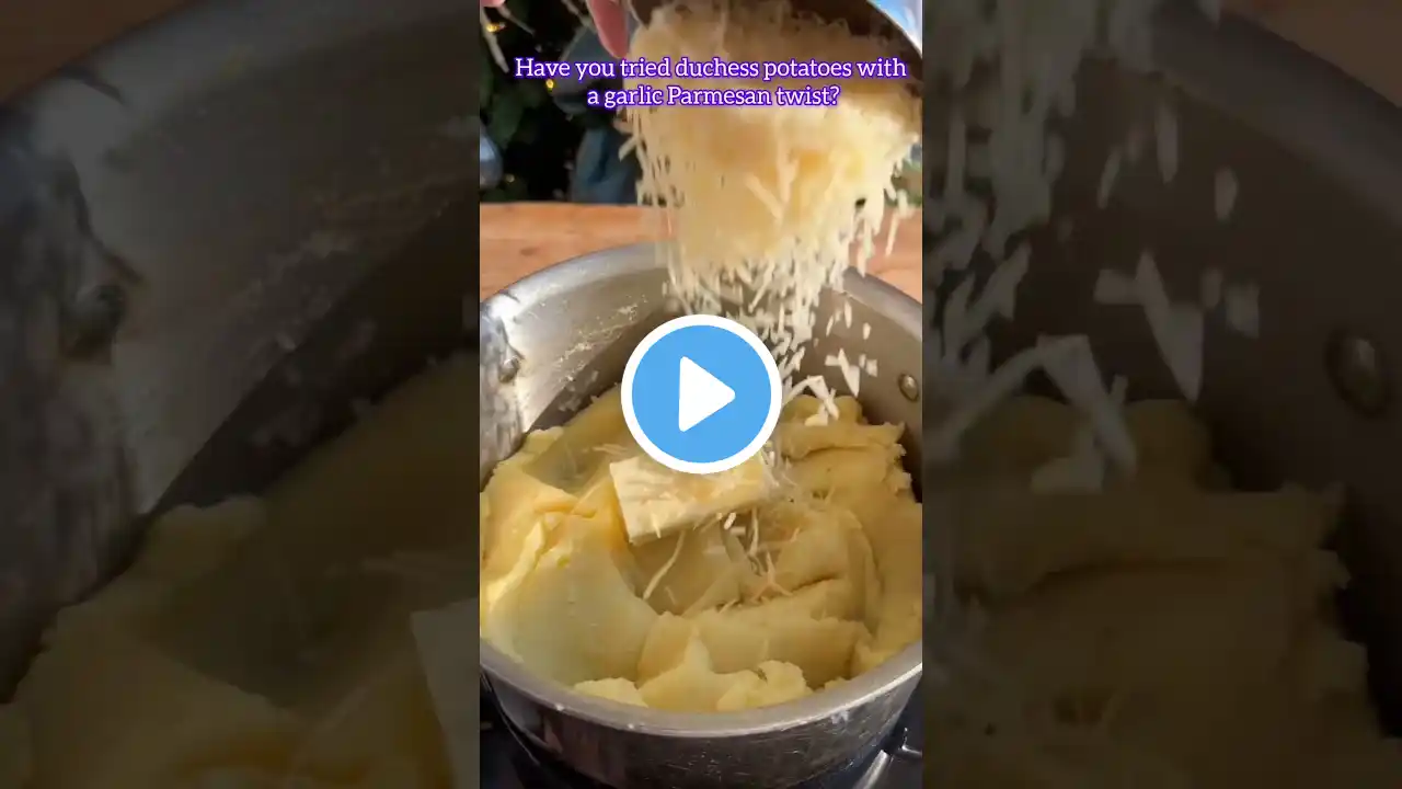 Golden Duchess Potatoes with Garlic Parmesan Perfection! #DuchessPotatoes #viralshorts