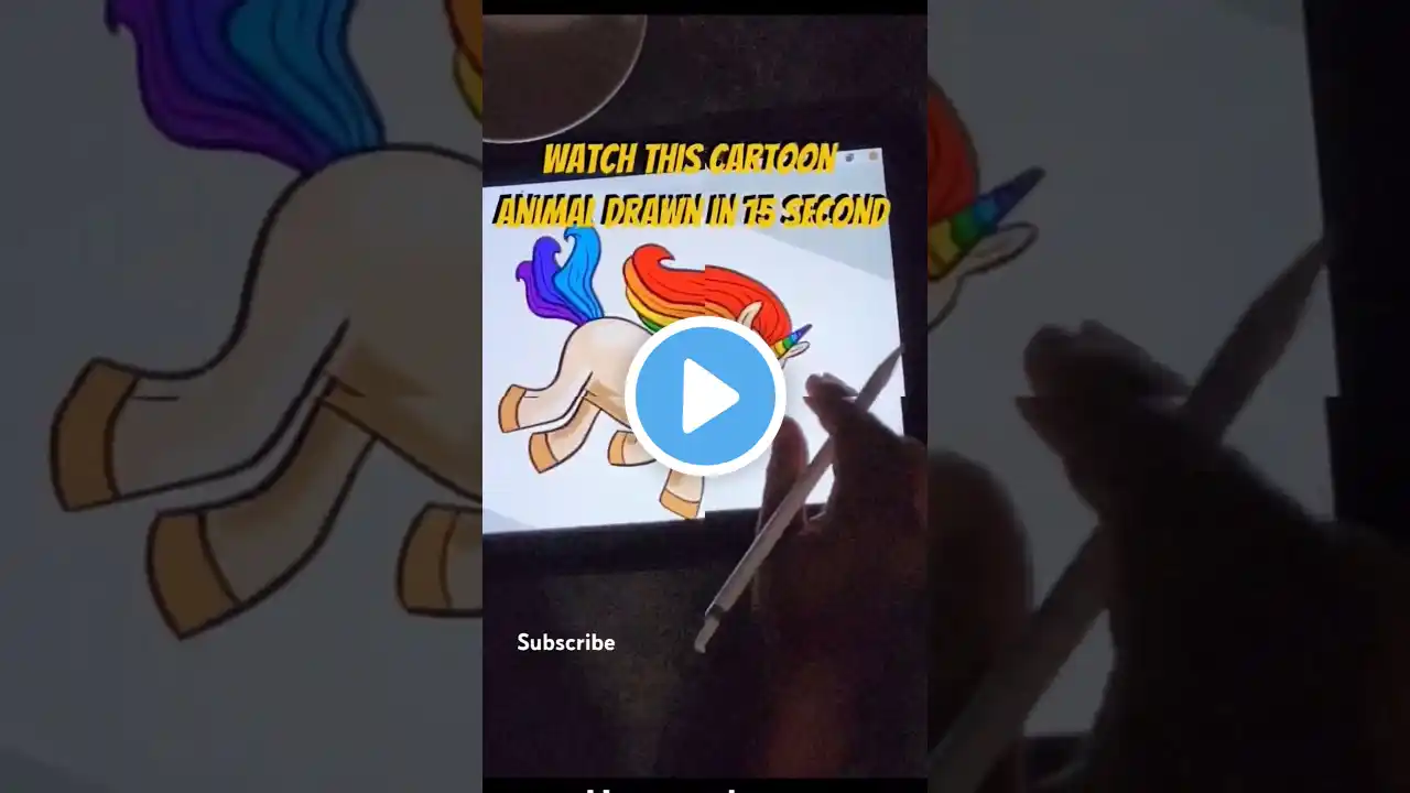 #howtodraw #cartoon #unicorn #timelapse