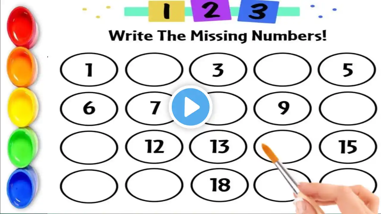 123||number counting||write the missing number||counting||#123 #number #learning