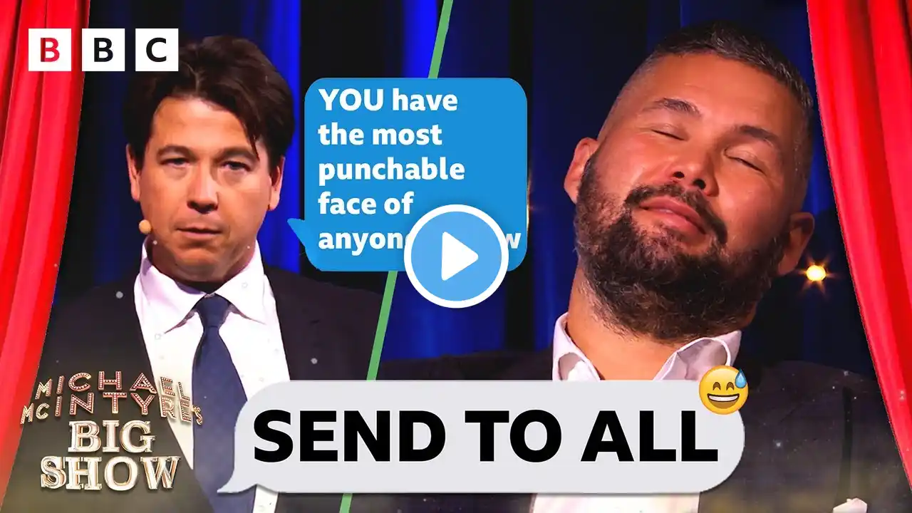 Michael McIntyre sends HILARIOUS text to Tony Bellew’s contacts | Michael McIntyre's Big Show - BBC