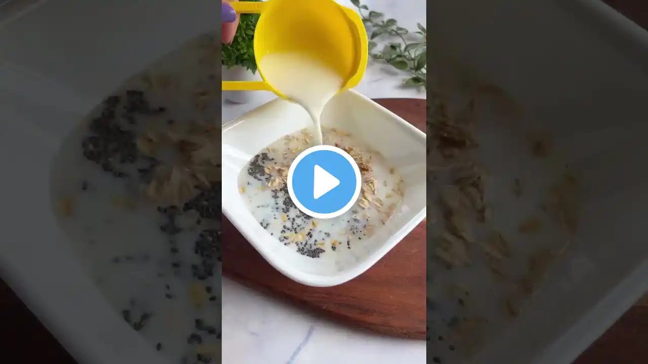 Healthy mango oats chia seed dessert