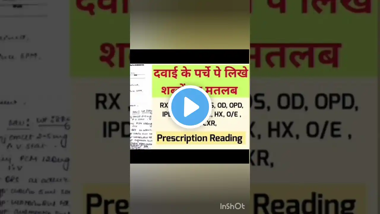 डॉक्टर के पर्ची को कैसे पढ़े | How To Read Dr's Prescription #Shorts #medicine #mbbs #pharmacy