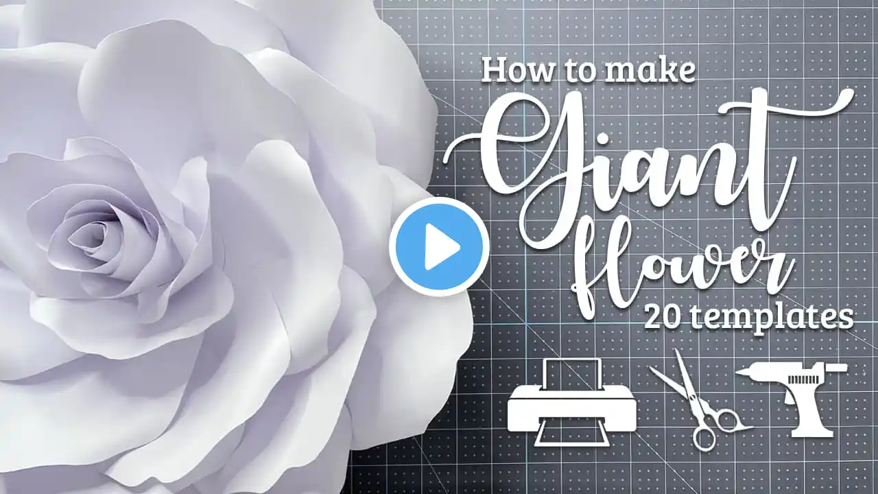 How to make giant paper flower | Step-by-step video tutorial | Easy DIY Giant Paper Rose |