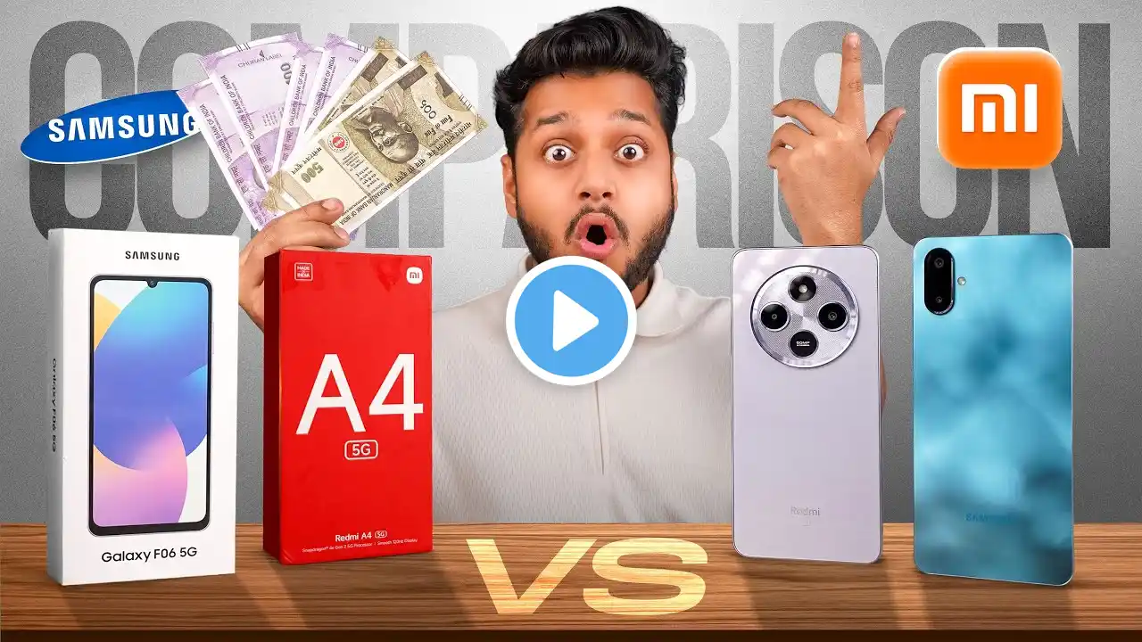 Samsung F06 vs Redmi A4 – Best 5G Smartphone Under 10000 🤔