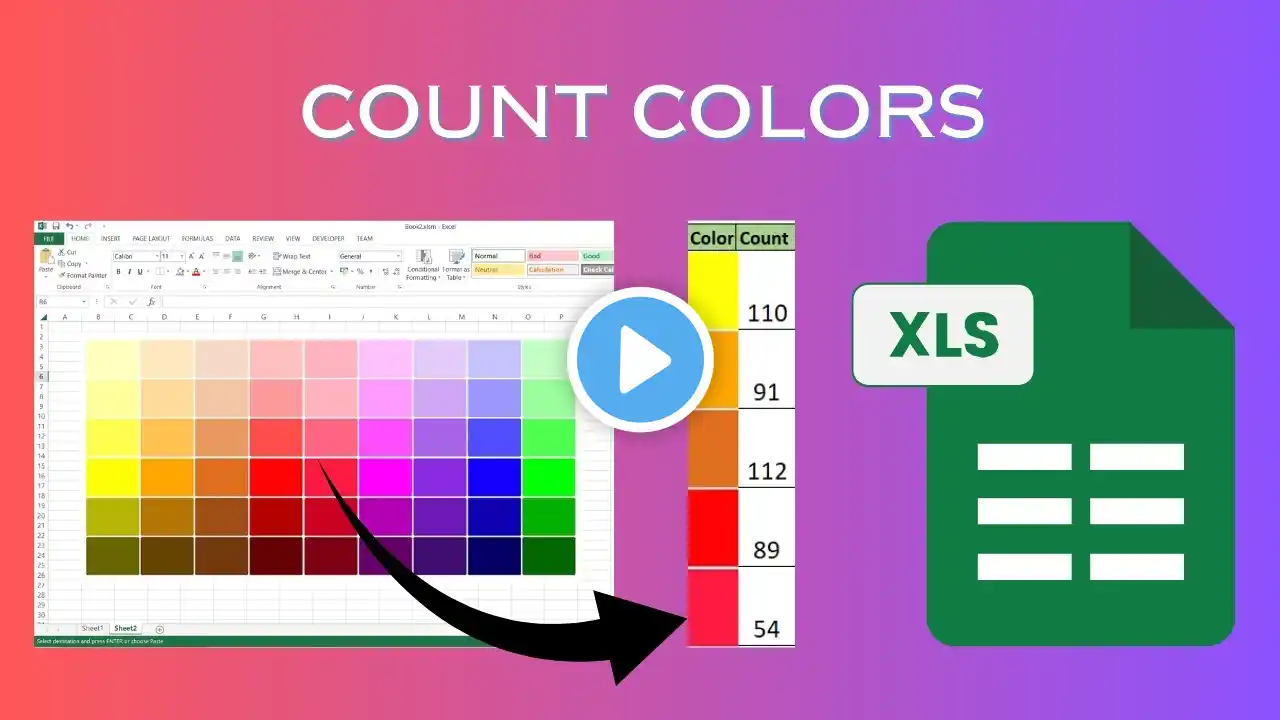 How To Count Colors with an Excel Function | Count Colored Cells in Excel