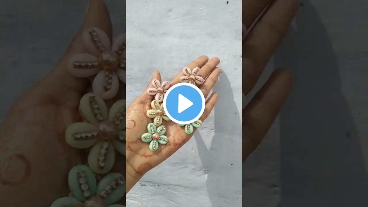 Diy cowrie shell earrings #shorts #ytshorts #diyearrings #diyaccessories #jewellery