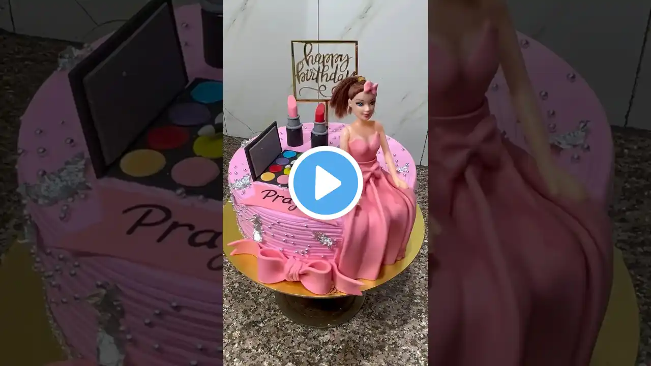 Doll And Makeup 💄Theme #cake #makeupcake #viralvideo #ytshorts #trending