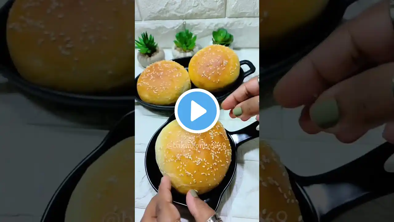 homemade burger bun bread 🤤🍔😋#bakingonly #bread #trending #shorts #ytshorts