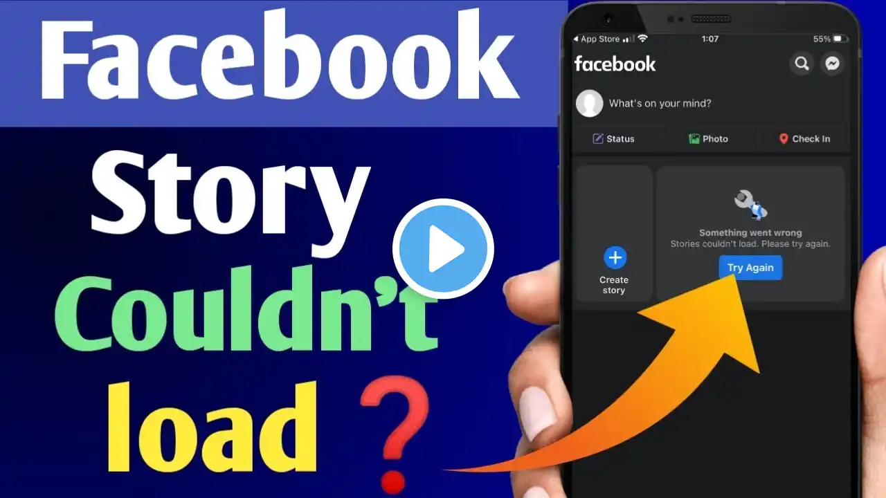 facebook stories couldn't load please try again ! something went wrong