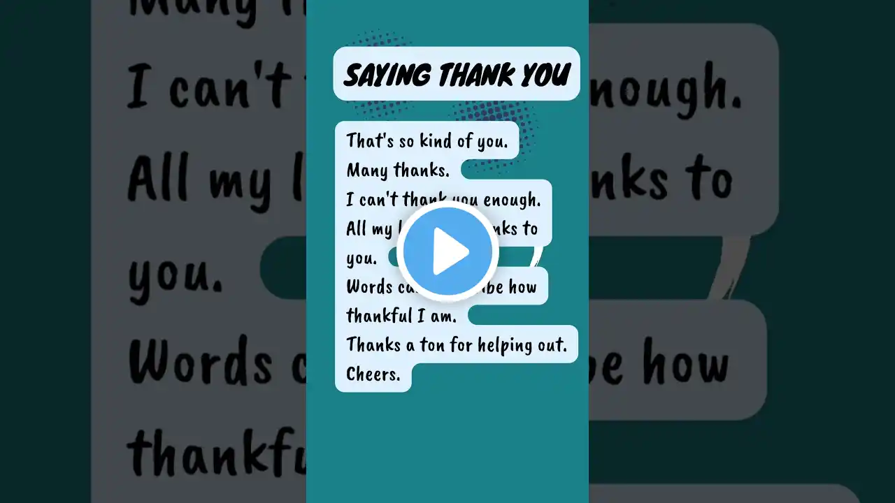 10 Creative Ways to Say THANK YOU in English! 😍 Master the Art of Gratitude 🎬 #Shorts"