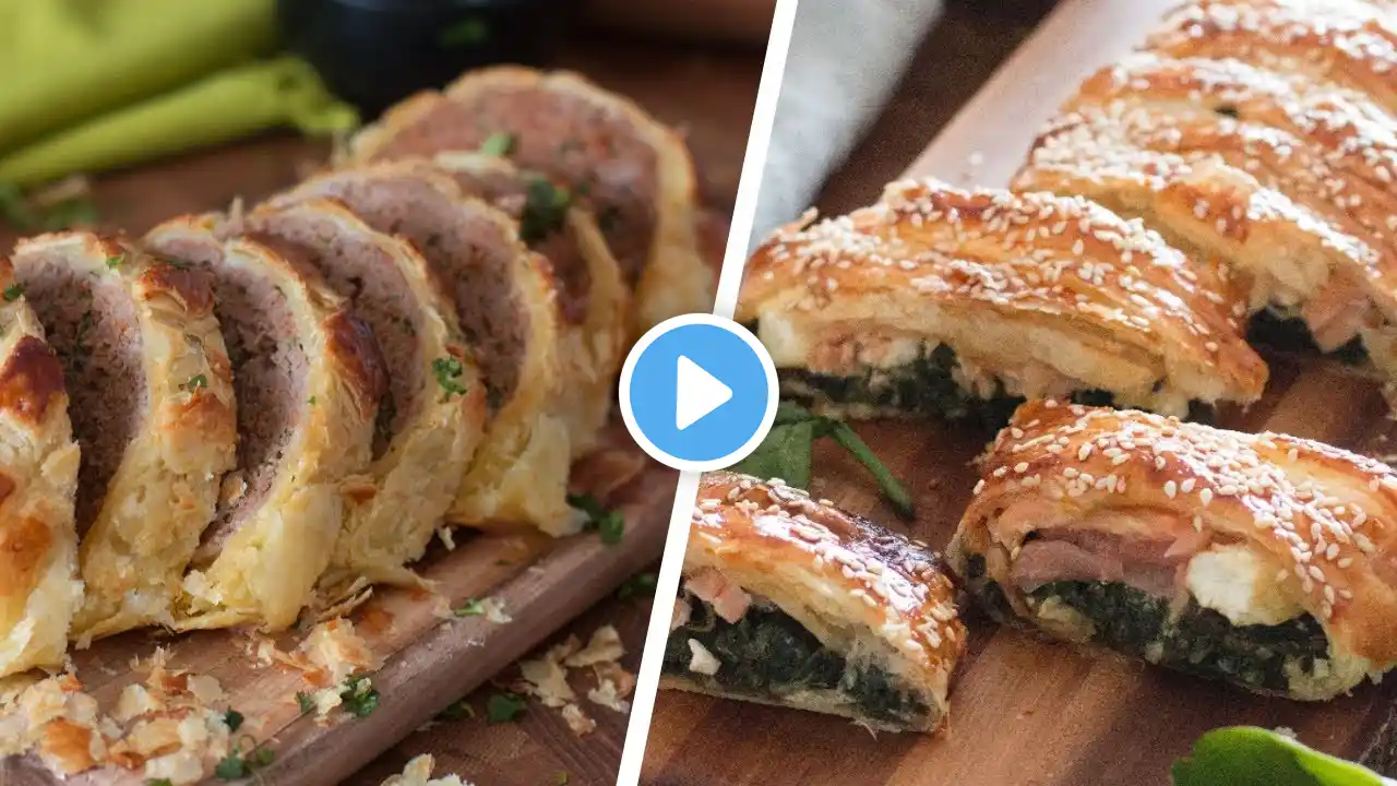 Express Puff Pastries: 2 Easy and Delicious Recipes (Meatloaf & Salmon Spinach)