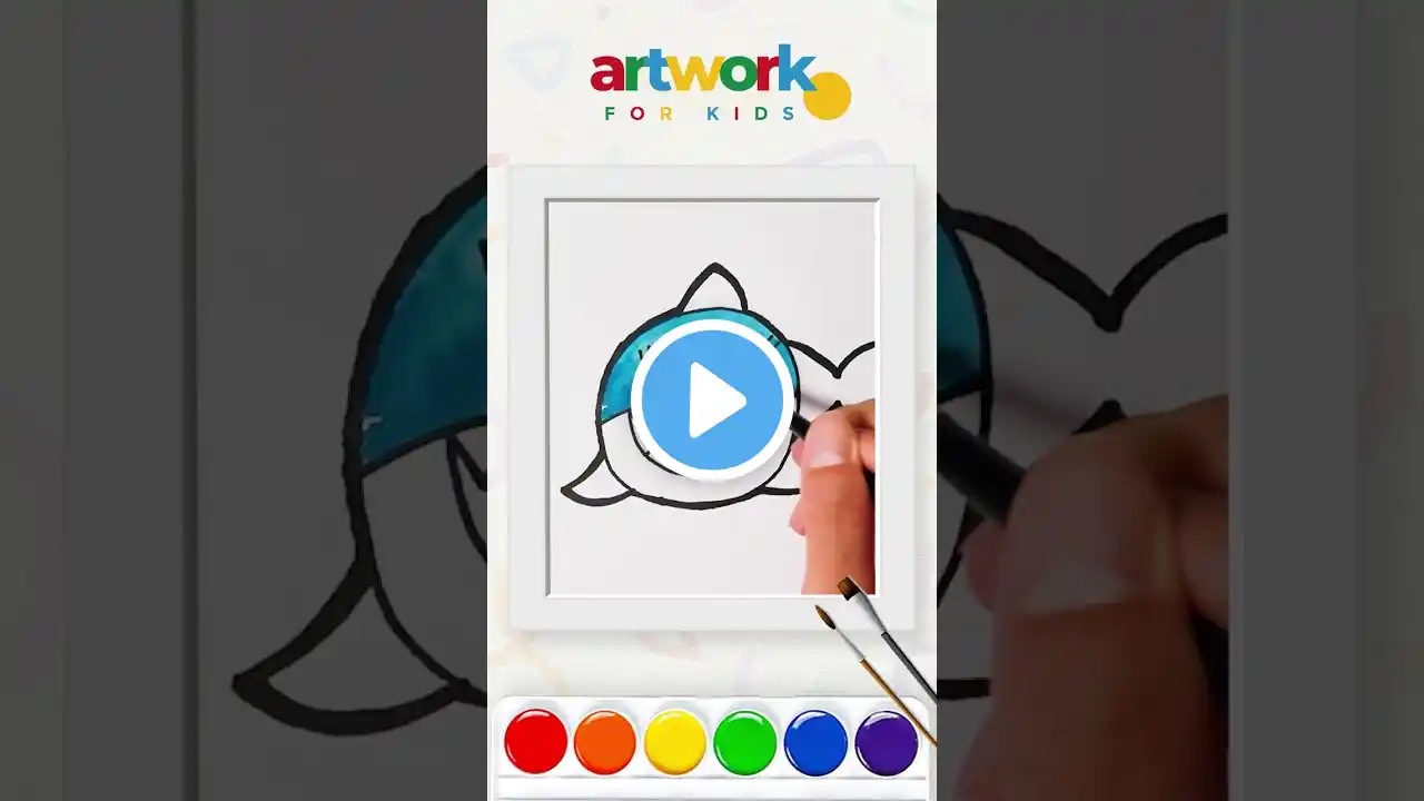 How to Draw a Cute Shark 🦈 | Easy & Fun Art Tutorial for Kids!