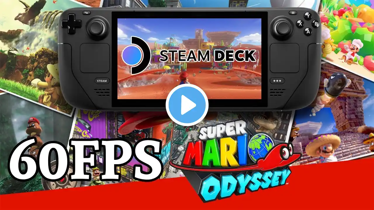 Steam Deck - Super Mario Odyssey Gameplay | Yuzu Settings 60FPS