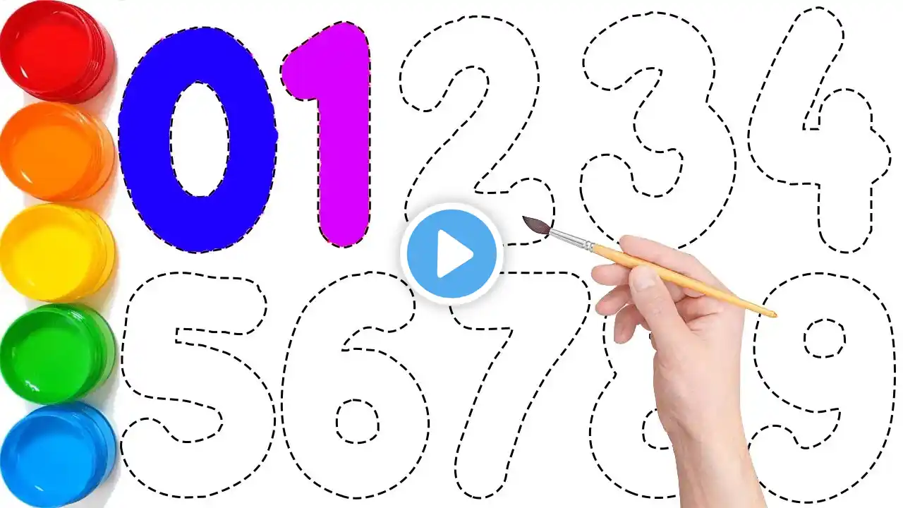 1234567890 Drawing and Painting for Kids | Fun and Easy Step by Step Tutorial | Sriithi Kds  TV