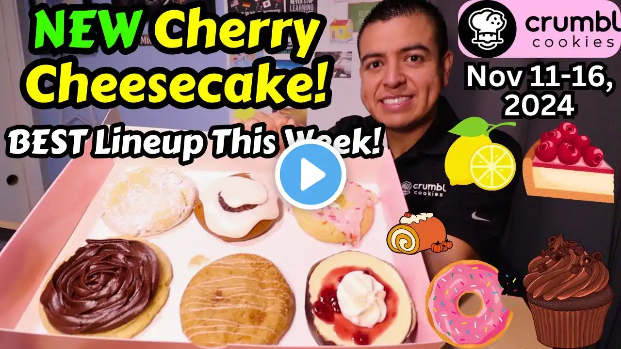 NEW Crumbl Cookies Review: Cherry Cheesecake, Chocolate, Pumpkin, Pink Doughnut, Lemon, Maple Glaze