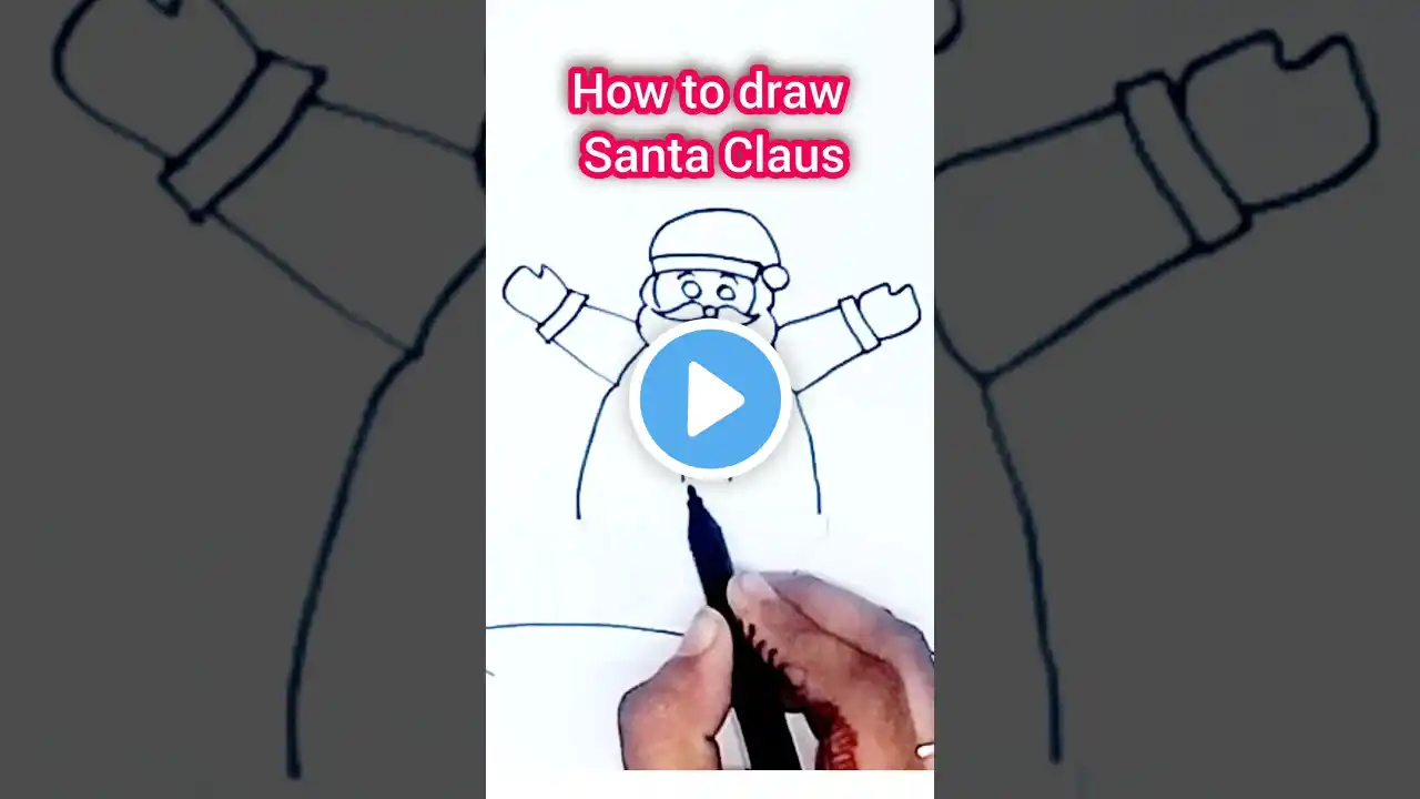 Santa Claus #art #kidscraft #trending #trending #howtodraw #kids #christmas #shorts #4viral #trend