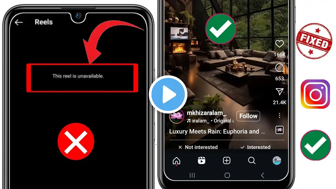 How To Fix instagram reels unavailable problem || This Reels is Unavailable instagram Problem