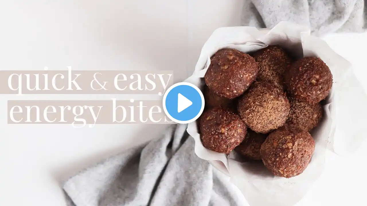 5 INGREDIENT ENERGY BITES | easy vegan snack