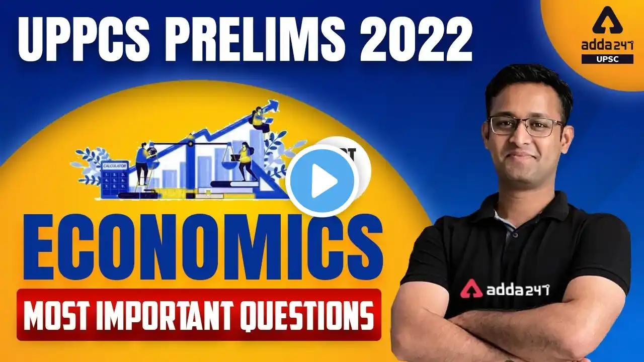 UPPCS Pre Exam Preparation | Economics | Important Questions #3 | By Shubham Sir