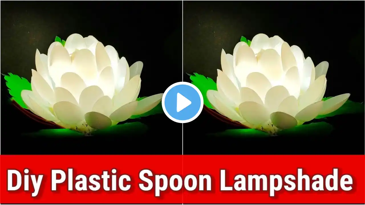 Diwali Decoration Ideas |Tea Light Candle Holder | DIY Lampshade Plastic Spoon Craft Home Decoration