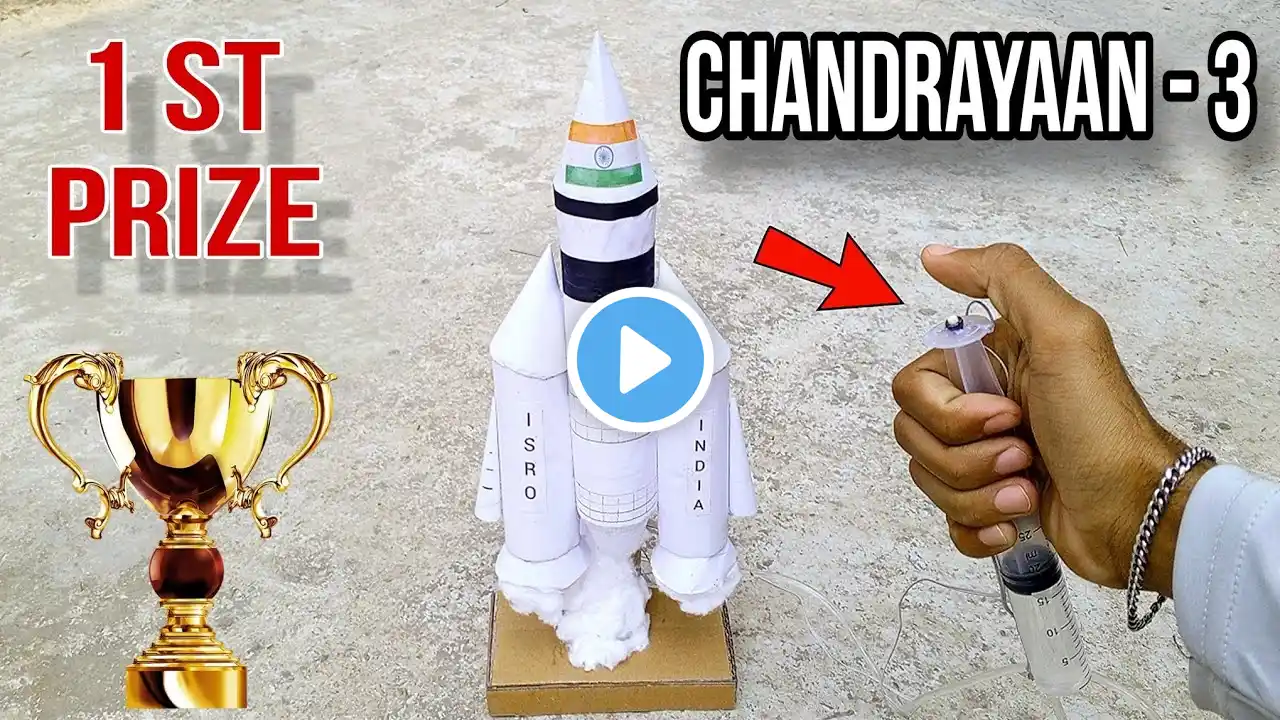 Chandrayaan-3 working model | Chandrayaan for school project | rocket launching - science project