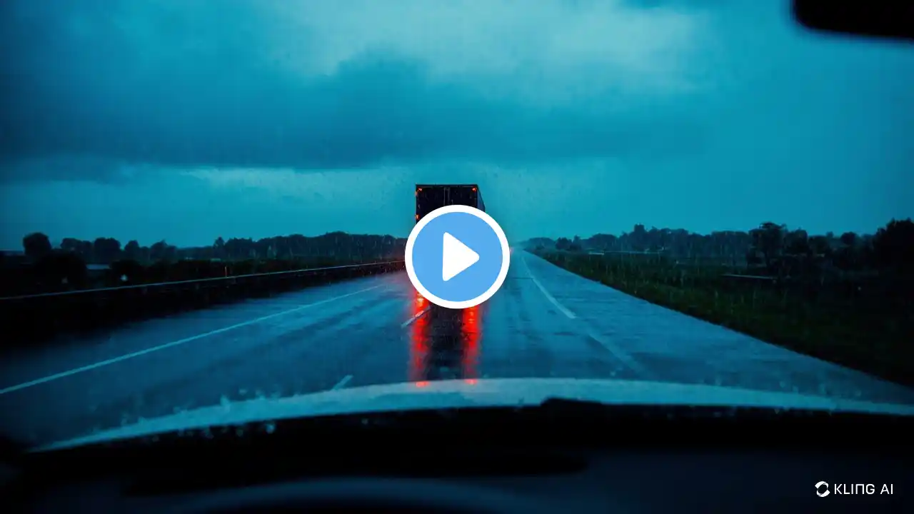 Driving HEAVY RAIN and Thunder Sleep in Vehicle Noise for Relax Study Homework 0036