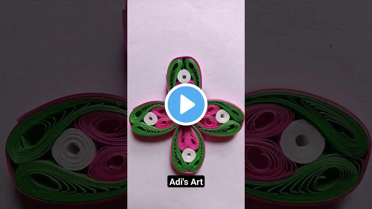 😍😳How to make easy quilling flower🏵️❤️ #quilling #shorts #diy #art #trending #shortvideo #viralvideo