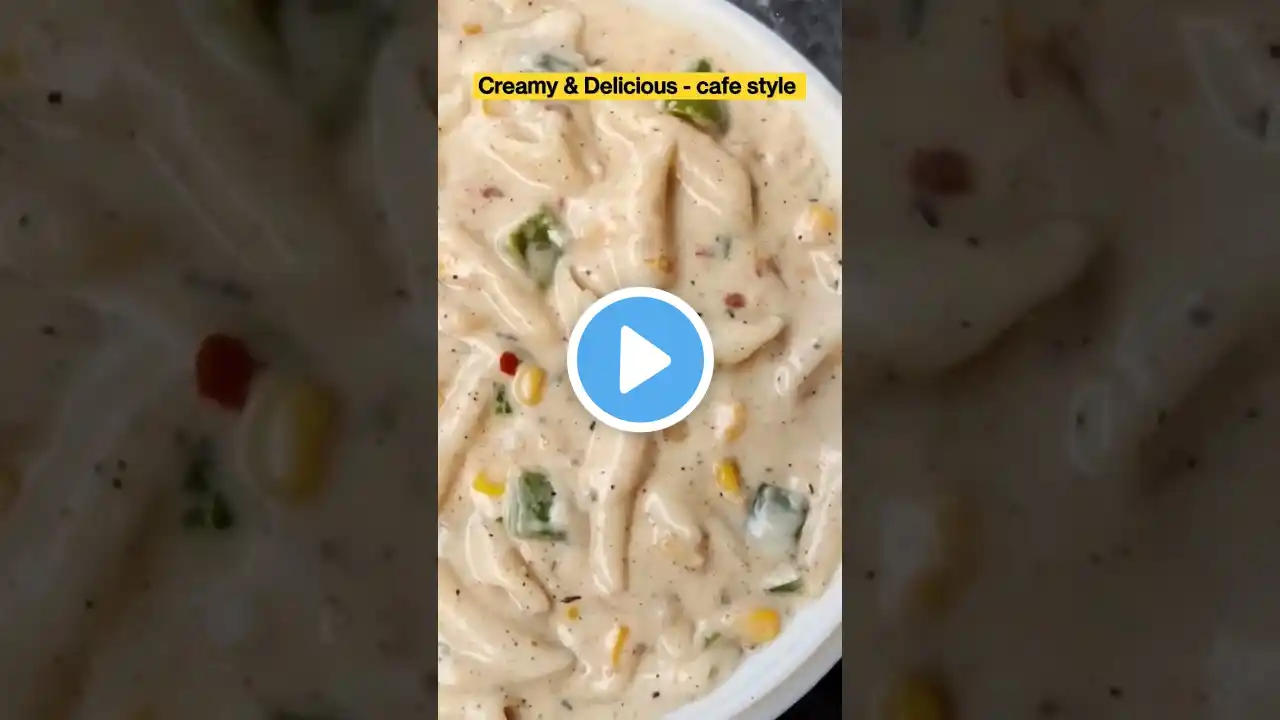 Best White Sauce Pasta- No Cheese No Maida #pasta#cafestylepasta #whitesaucepasta #shorts #ytshorts