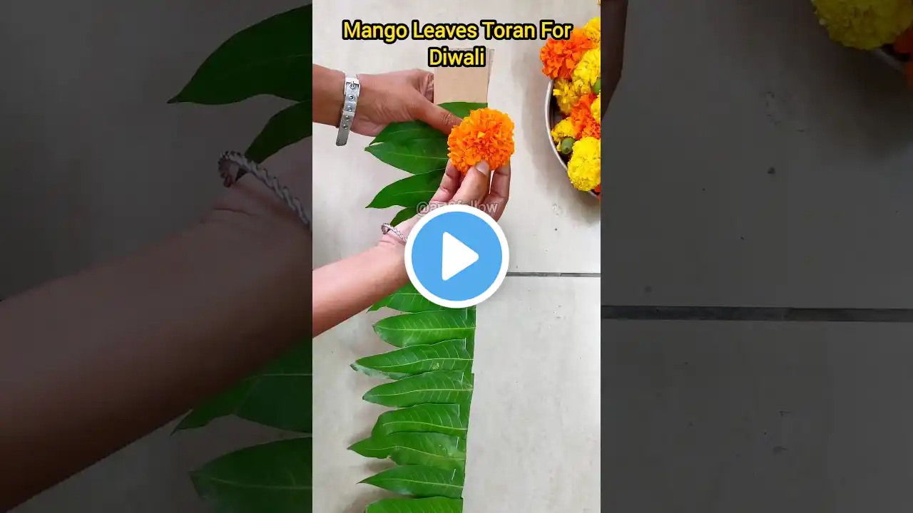 Diwali decoration ideas | Diwali decoration with mango leaves toran #shorts #viral #trending