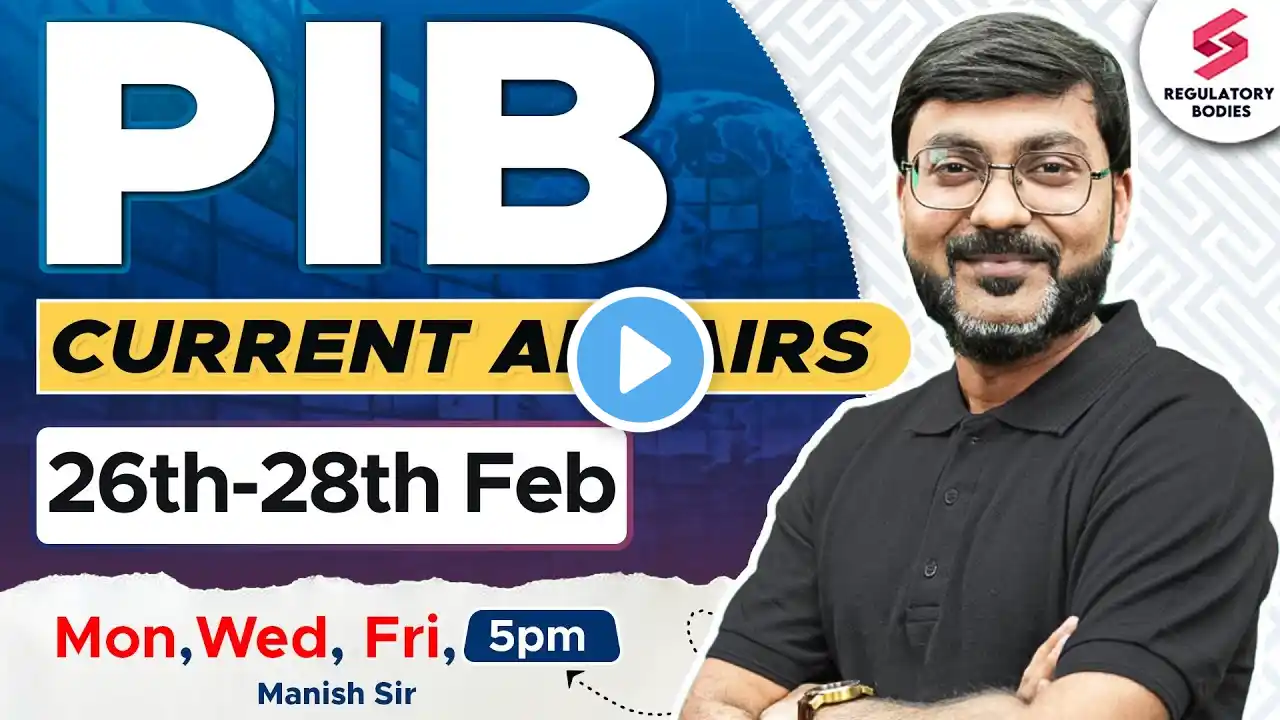 PIB Current Affairs | PIB Manish Sir | PIB for RBI Grade B | RBI Grade B Preparation | RBI 2025