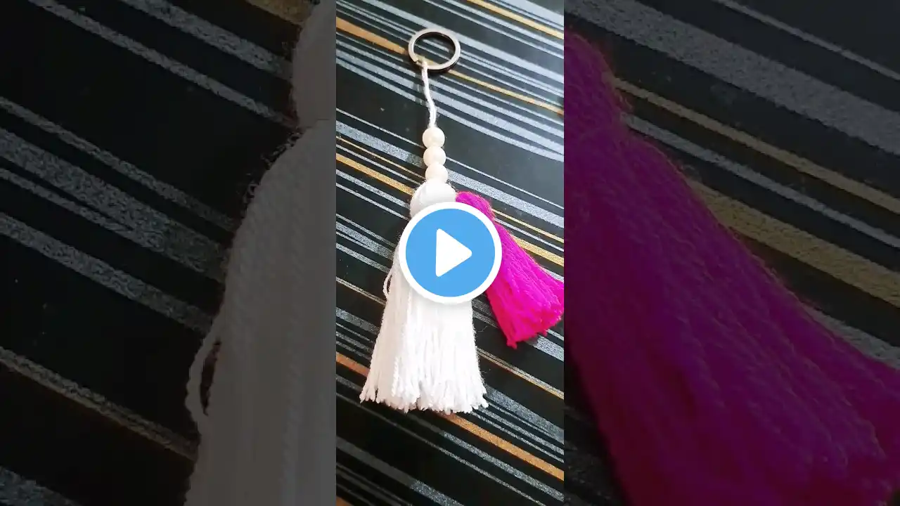 diy woolen keyring🤩😊| woolen keychain #viral #viral #shorts #keychain #diy