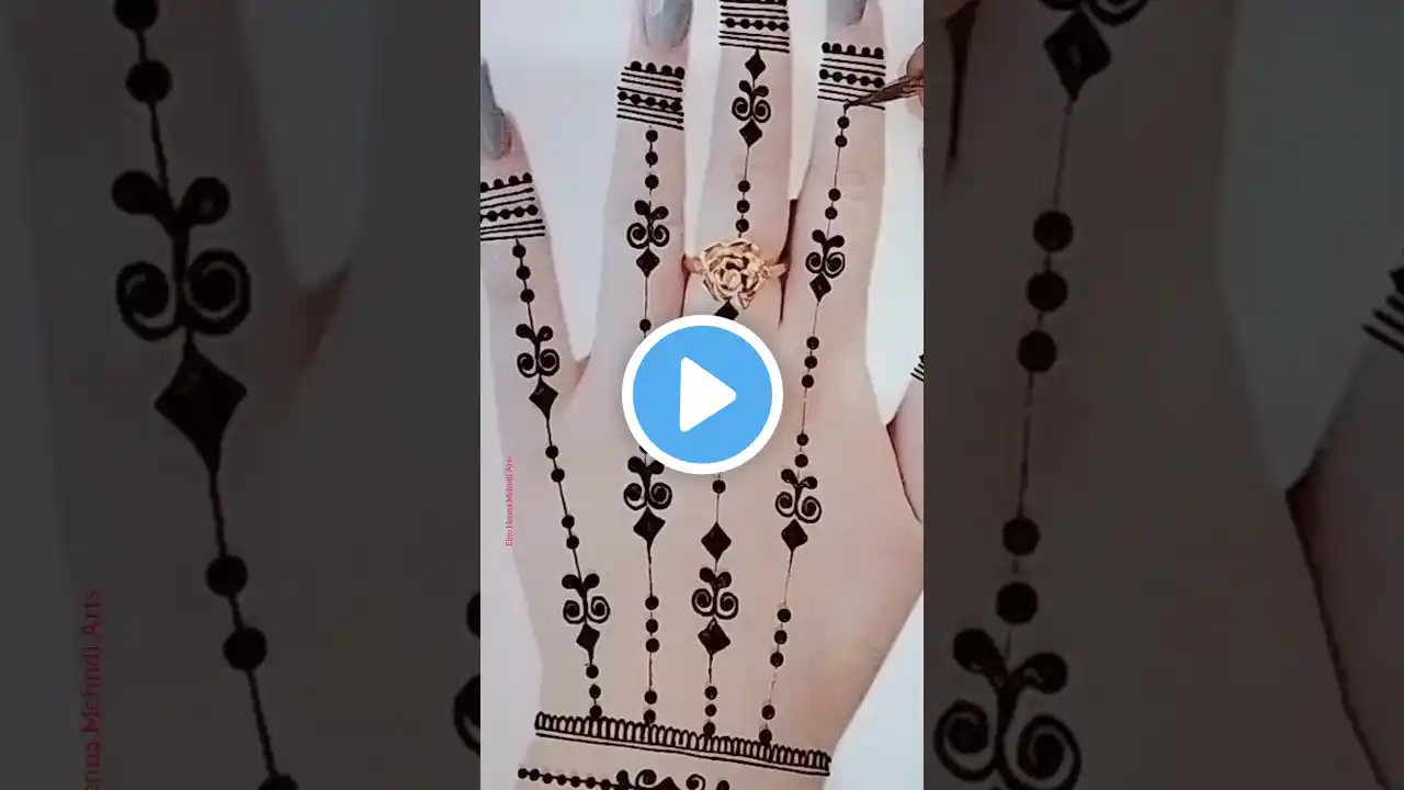 Easy & Beautiful Mehndi Design💖💫 #mehndi #youtubeshorts #love #shortsviral  #elitehennamehndiarts