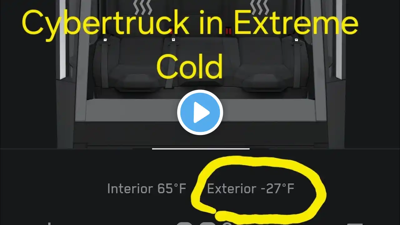 Cybertruck at -27f or -33c overnight slow charging