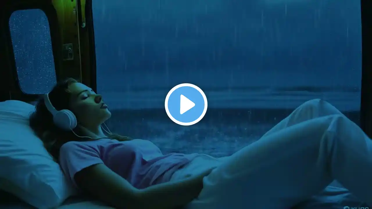 Rain Sounds on Camping Car Window in the Foggy Forest - Raindrops outside lulled you to sleep