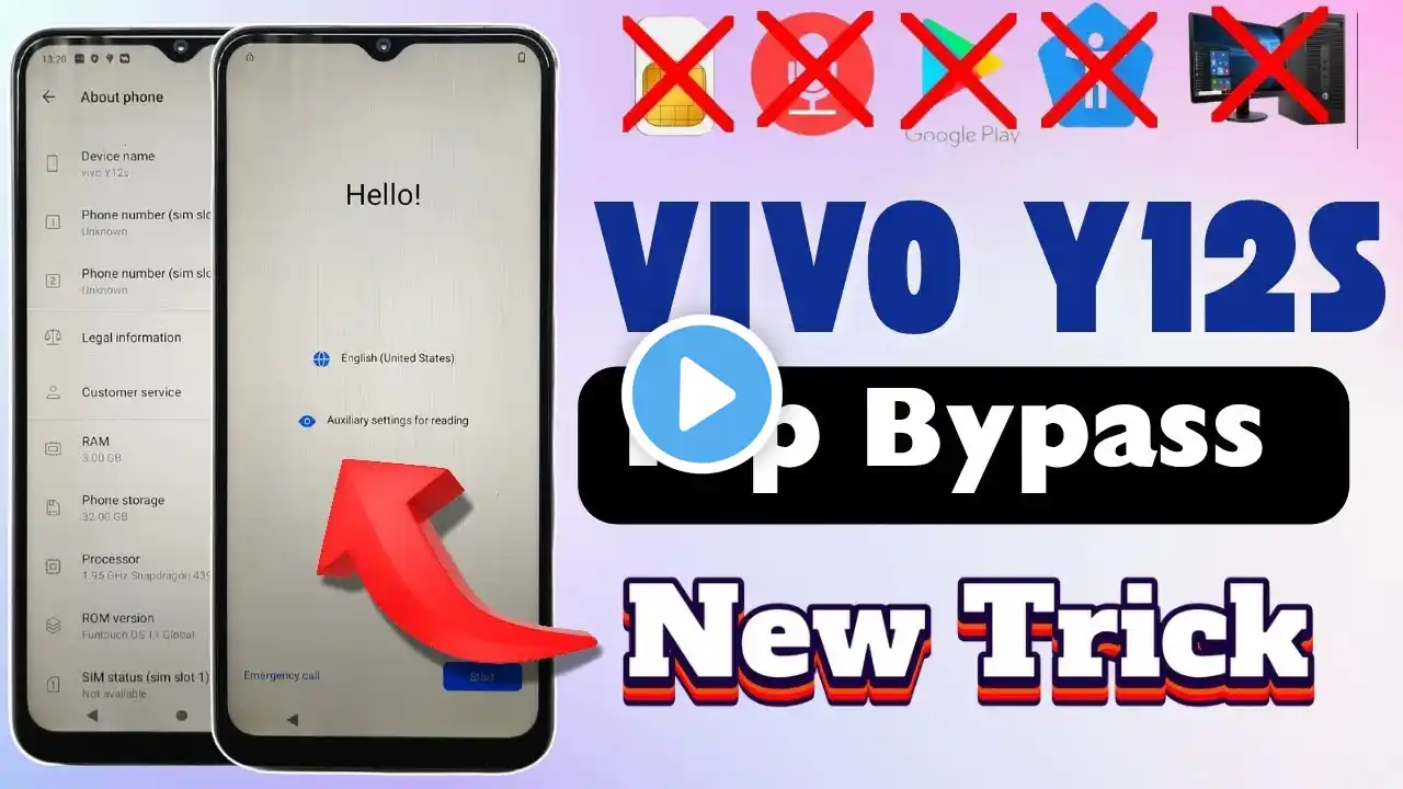Vivo Y12s Frp Bypass | New Security 2025 | Vivo y12s Gmail id bypass | Vivo Y12s #frpbypass