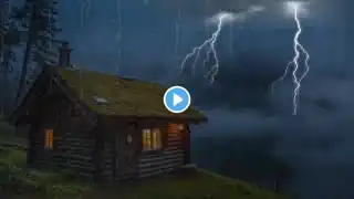 Gentle Night RAIN - Rain Sounds For Sleeping - Thunderstorm Sounds, STUDY, Medition, Relax, ASMR