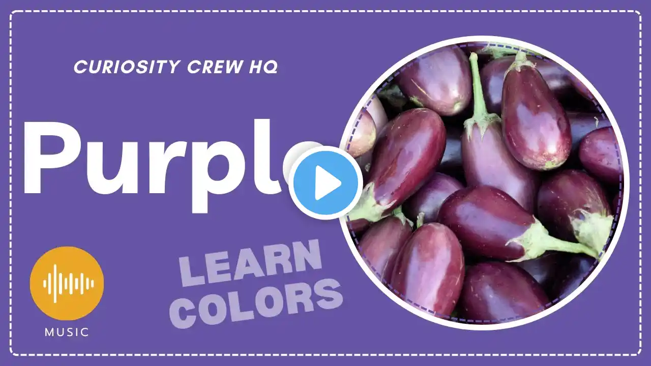 Purple Song for Kids | Learn Colors | Vocabulary Song | Curiosity Crew HQ 🟣