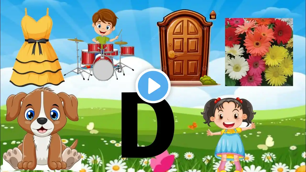 D Lwtter Words// D Letter start Words // D se Start hone vale Words // Preschool Kids Class