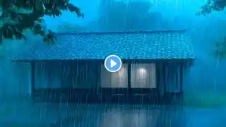 Having a Good Sleep Instantly with Heavy Rain in Deep Empty Alley at Night - Relaxing Rain Sounds