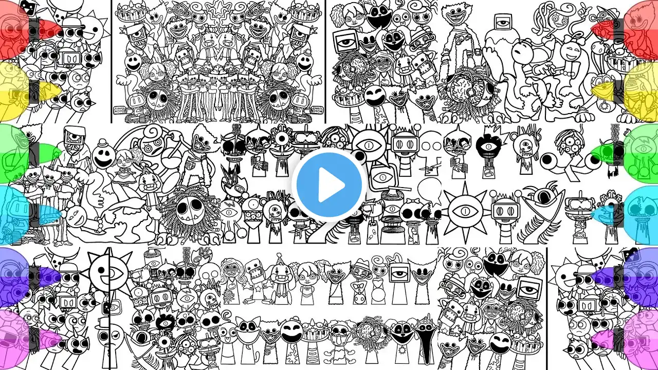 POPPY PLAYTIME CHAPTER 3 Coloring Pages / How To COLOR All BOSSES And MONSTERS From All Chapters Mix