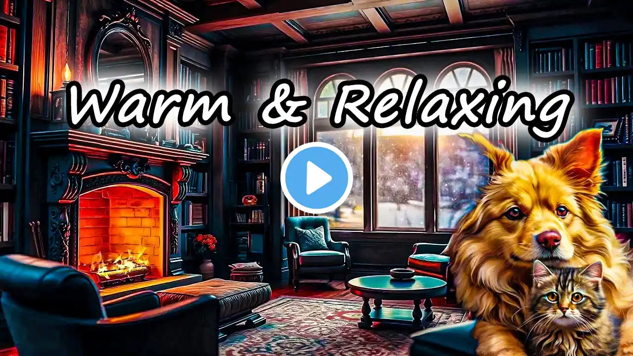 🔥🏡 Cozy Room & Fireplace Sounds | Relaxing Music for Sleep & Focus 🎶✨