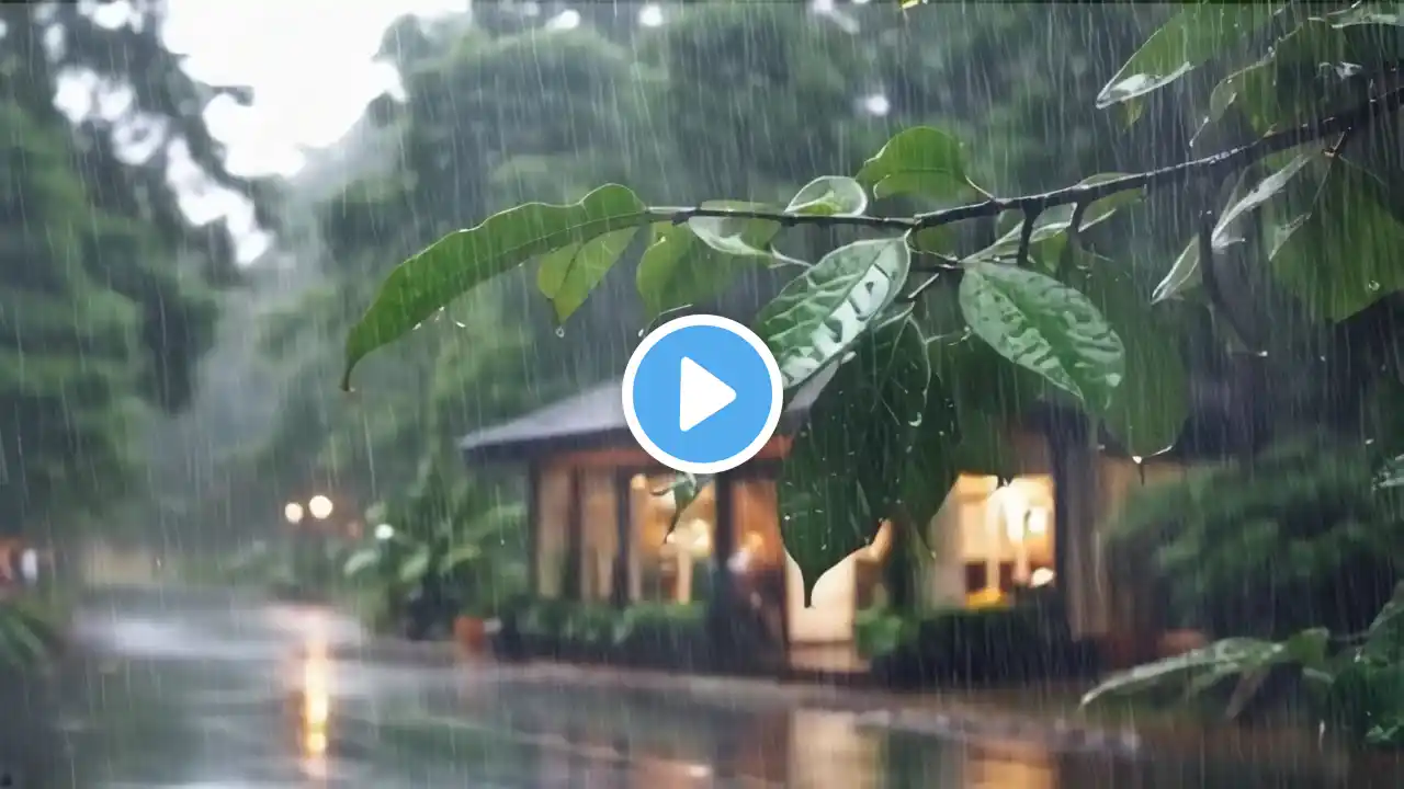 Eliminate Insomnia With Heavy Rain and Thunder Healing Sounds For Deep Sleeping