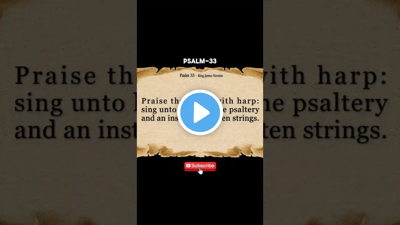 Psalm 33 - Rejoice in the Lord, O You Righteous | KJV Short