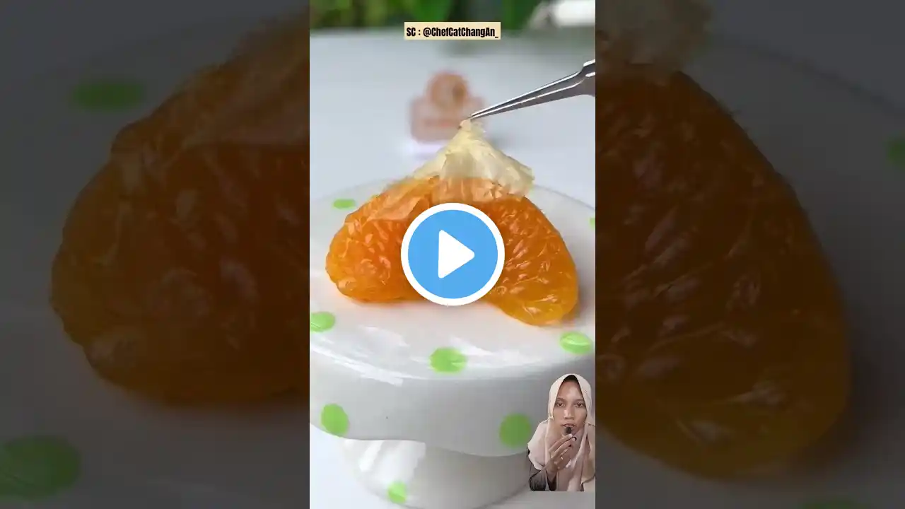 Chef ChangAn: Best Orange Jelly Cake, don't miss!🍊 homade dessert recipe| SC @ChefCatChangAn #shorts